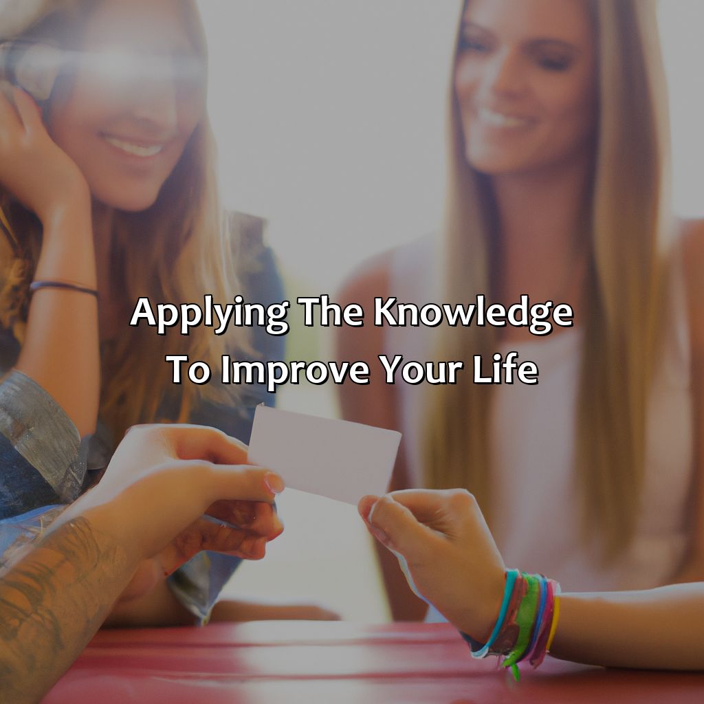 Applying The Knowledge To Improve Your Life  - Ask Your Friends What Color You Are, 