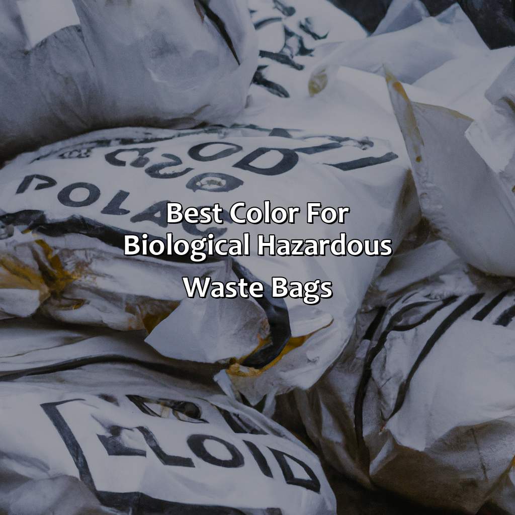 Best Color For Biological Hazardous Waste Bags  - Biological Hazardous Waste Bags Should Be What Color, 