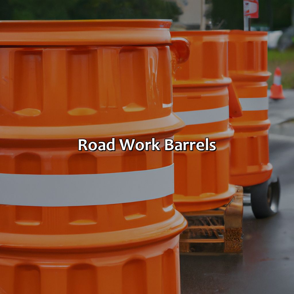 Road Work Barrels  - Cones, Barrels, Signs, Large Vehicles, And Lights That Are All Orange In Color Indicate What?, 