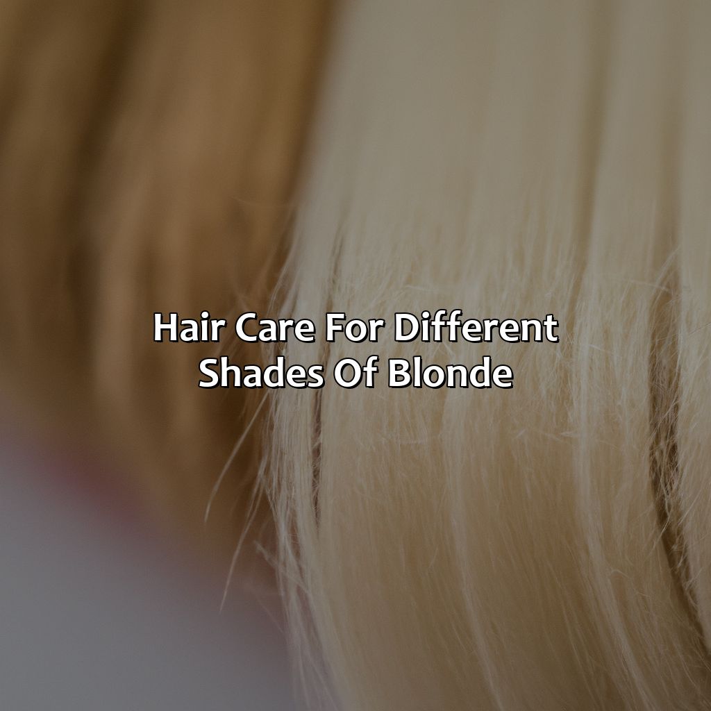 Hair Care For Different Shades Of Blonde  - Different Shades Of Blonde, 