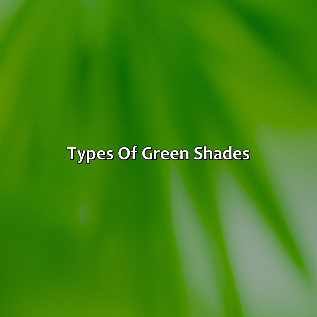 Types Of Green Shades  - Different Shades Of Green, 
