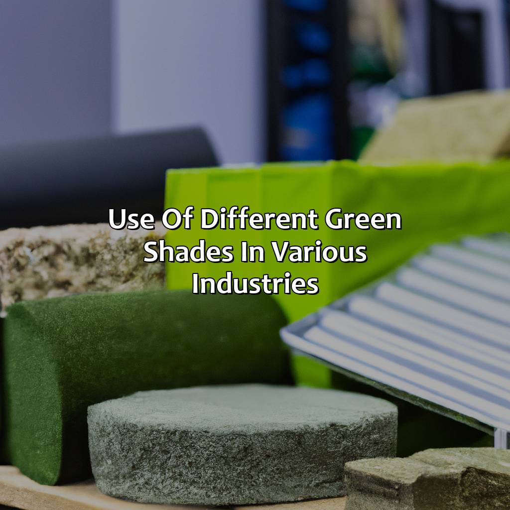 Use Of Different Green Shades In Various Industries  - Different Shades Of Green, 
