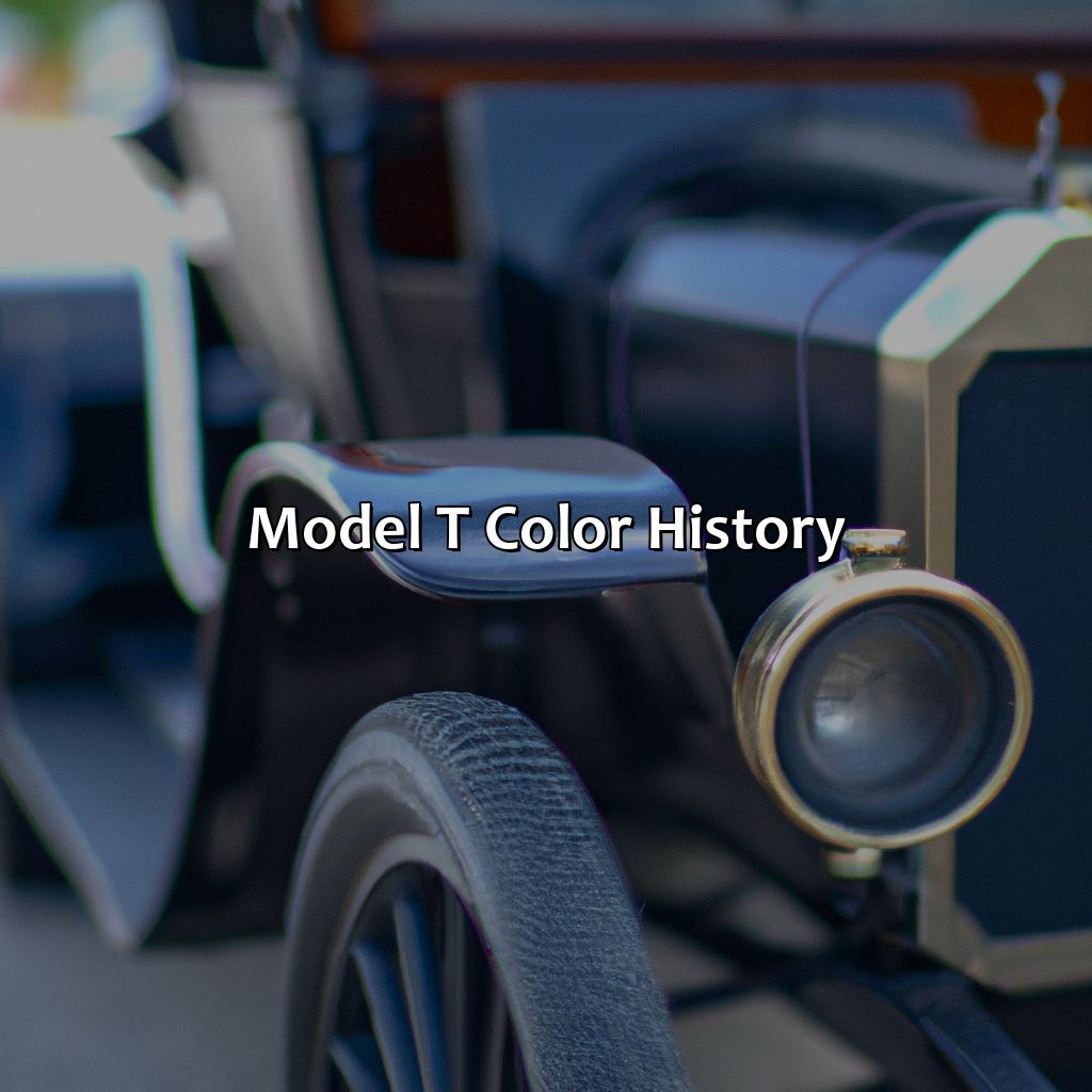 Model T Color History  - Ford Produced The Model T In Only What Color After 1913?, 