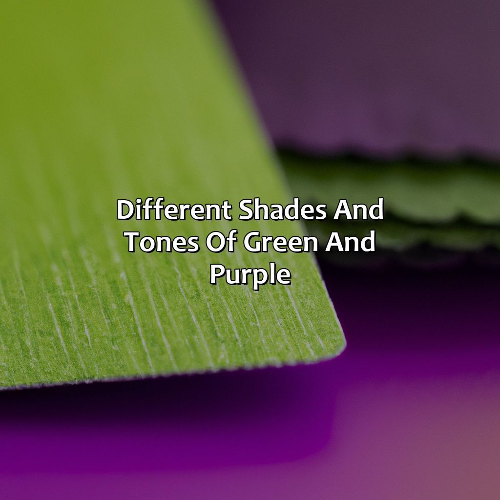 Different Shades And Tones Of Green And Purple  - Green And Purple Is What Color, 