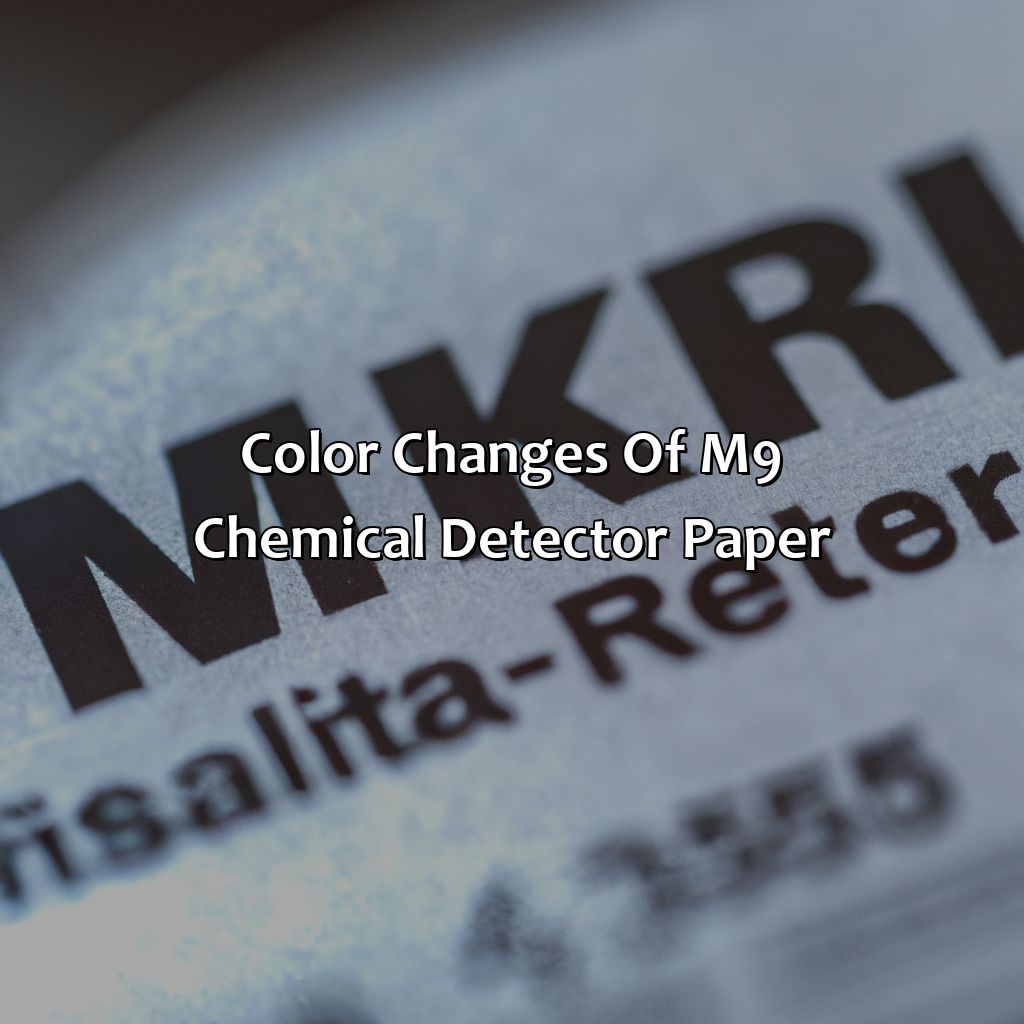 Color Changes Of M9 Chemical Detector Paper  - M9 Chemical Detector Paper Turns To What Color, 