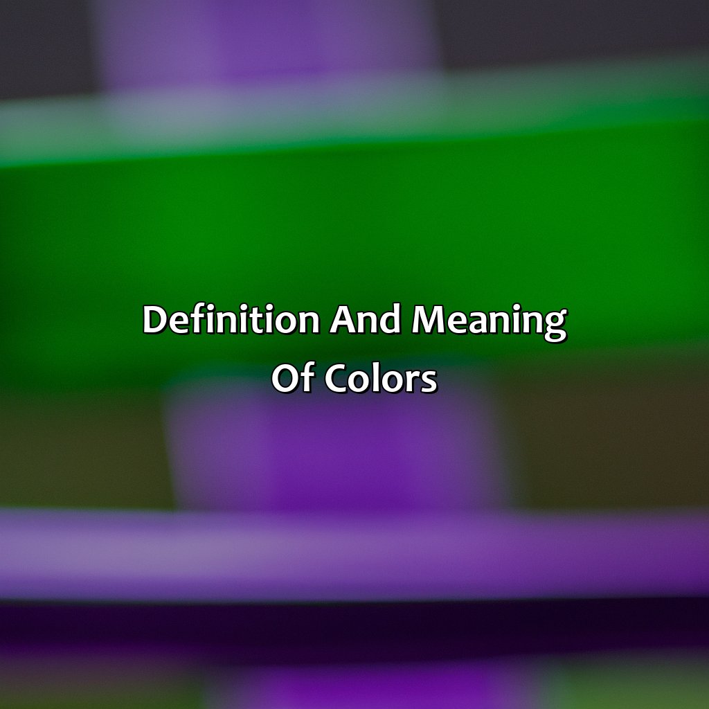 Definition And Meaning Of Colors  - Purple And Green Is What Color, 