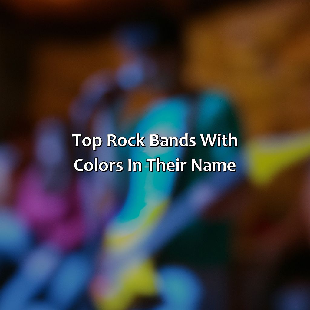 Top Rock Bands With Colors In Their Name - What Are The Best Rock Bands With A Color In Their Name?, 