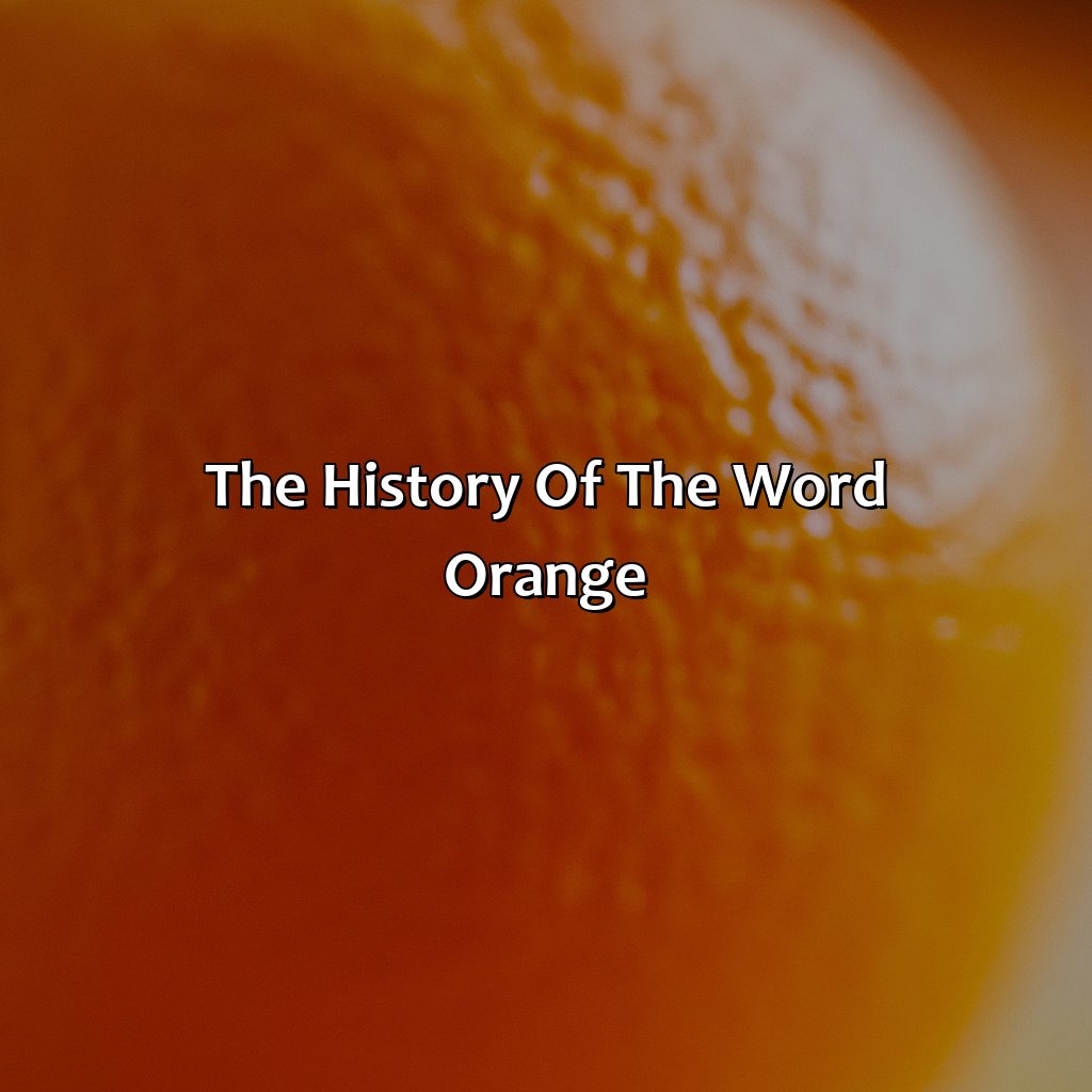 The History Of The Word Orange - What Came First The Fruit Orange Or The Color Orange, 