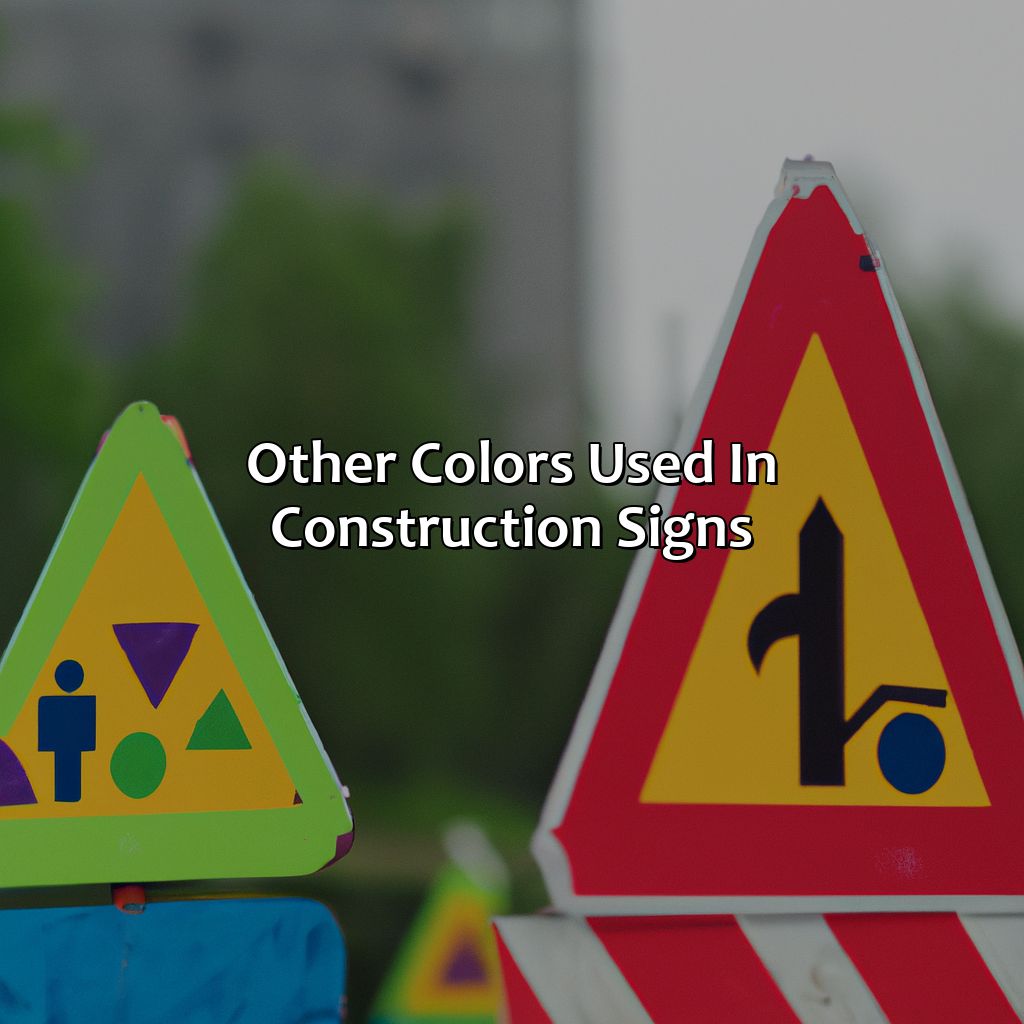 Other Colors Used In Construction Signs  - What Color Are Construction Signs, 