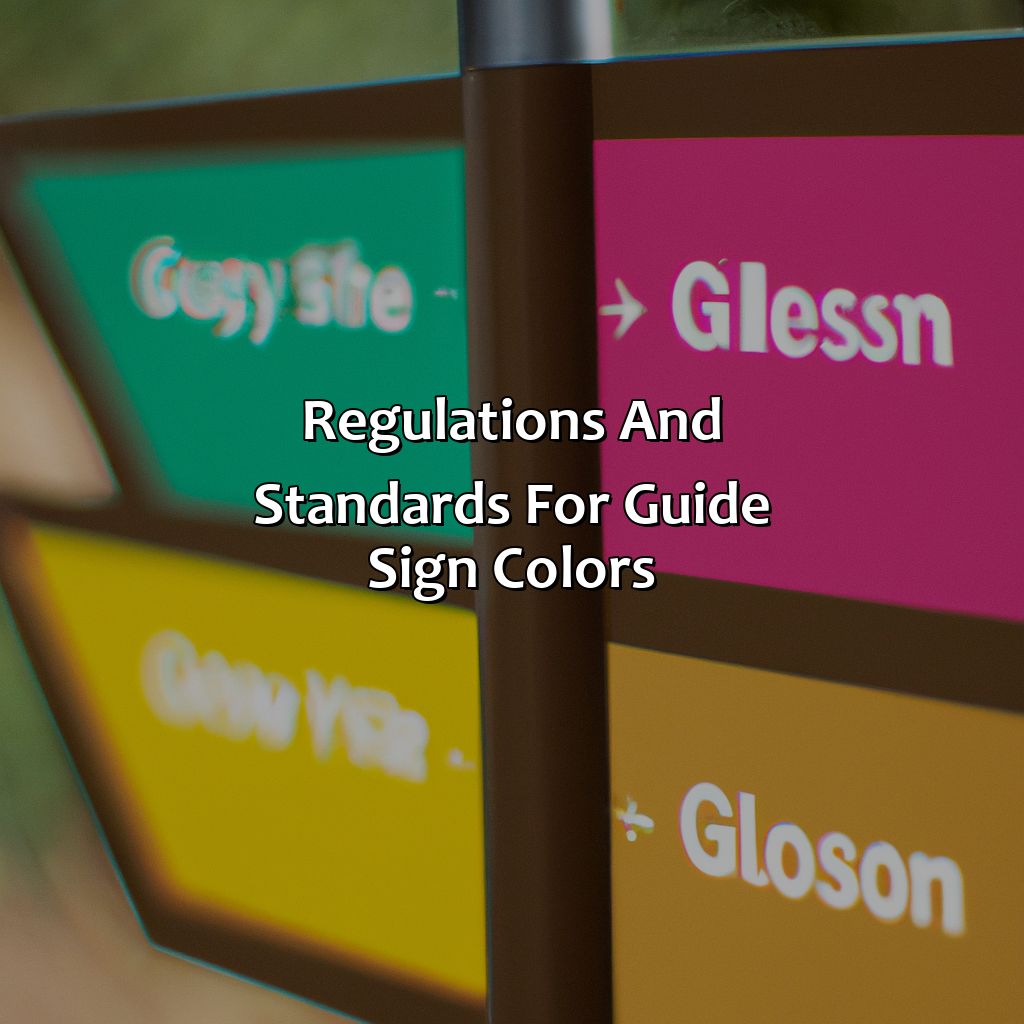 Regulations And Standards For Guide Sign Colors  - What Color Are Guide Signs, 