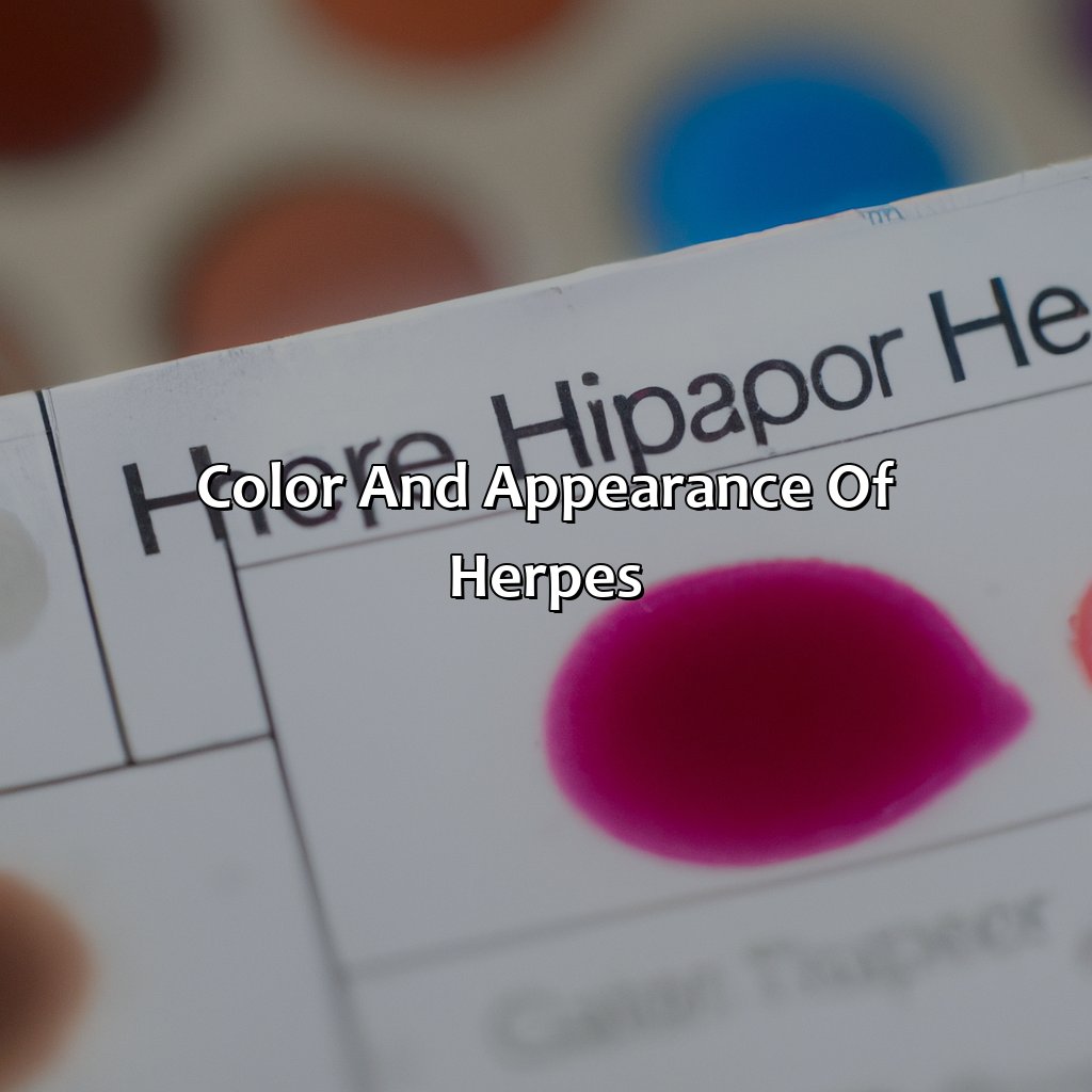 Color And Appearance Of Herpes  - What Color Are Herpes, 