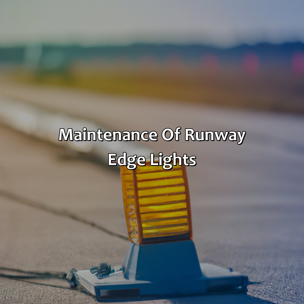 Maintenance Of Runway Edge Lights  - What Color Are Runway Edge Lights, 