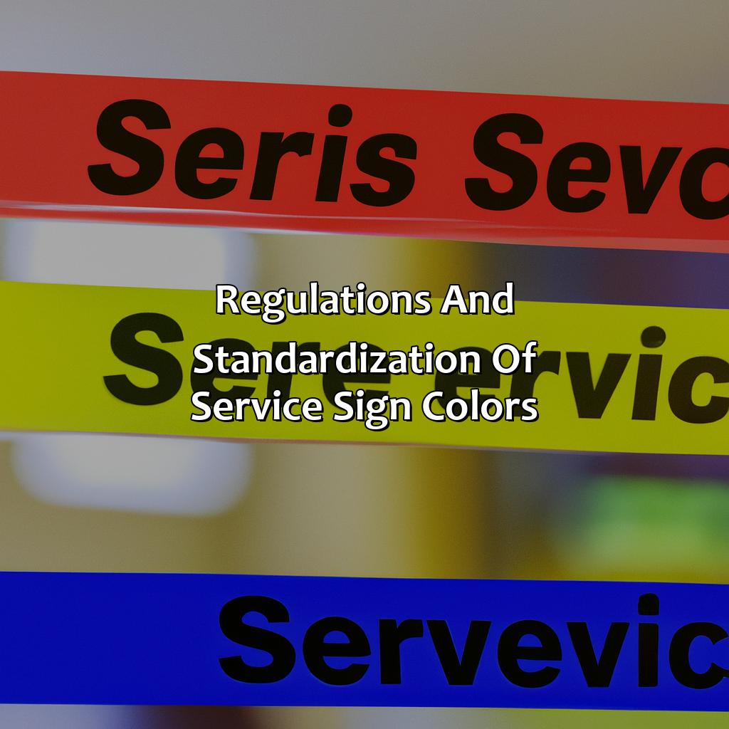 Regulations And Standardization Of Service Sign Colors  - What Color Are Service Signs, 