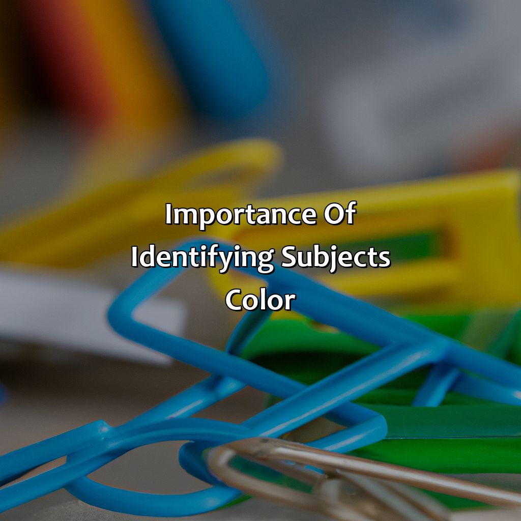 Importance Of Identifying Subject