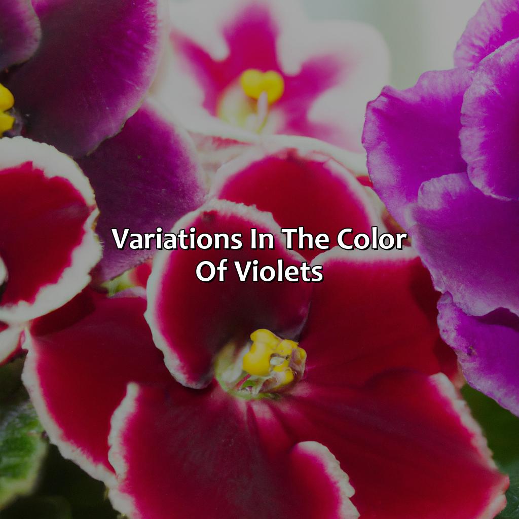 Variations In The Color Of Violets  - What Color Are Violets, 