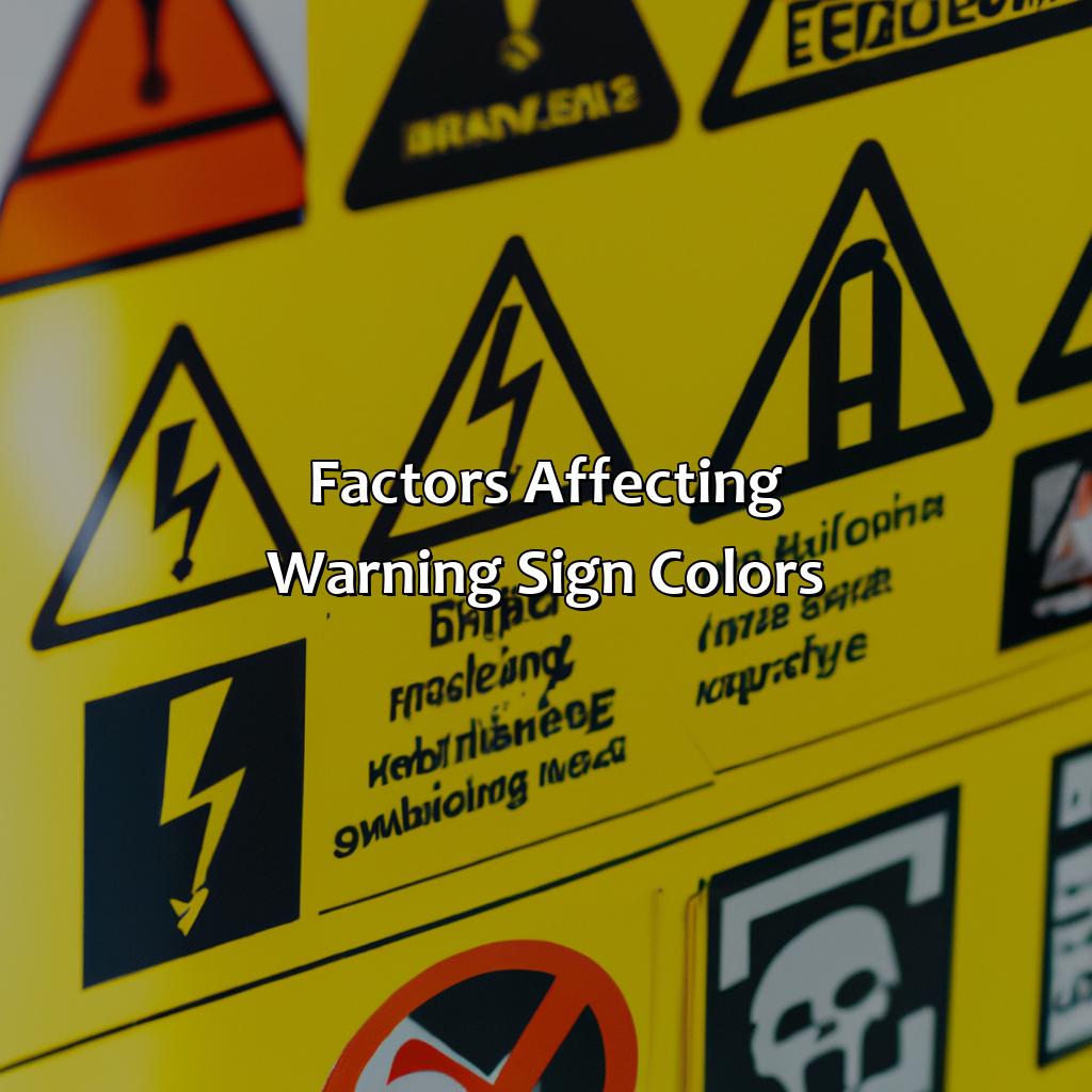 Factors Affecting Warning Sign Colors  - What Color Are Warning Signs, 