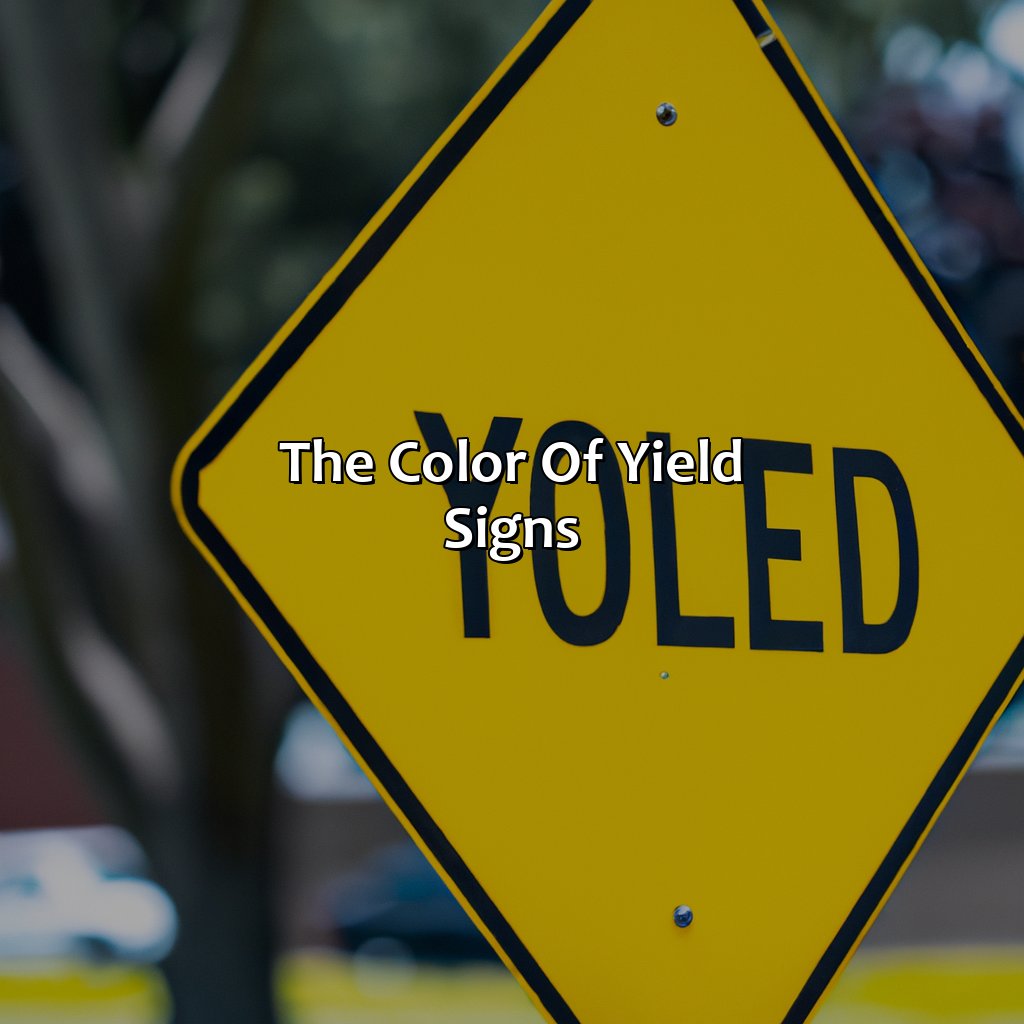 The Color Of Yield Signs  - What Color Are Yield Signs, 
