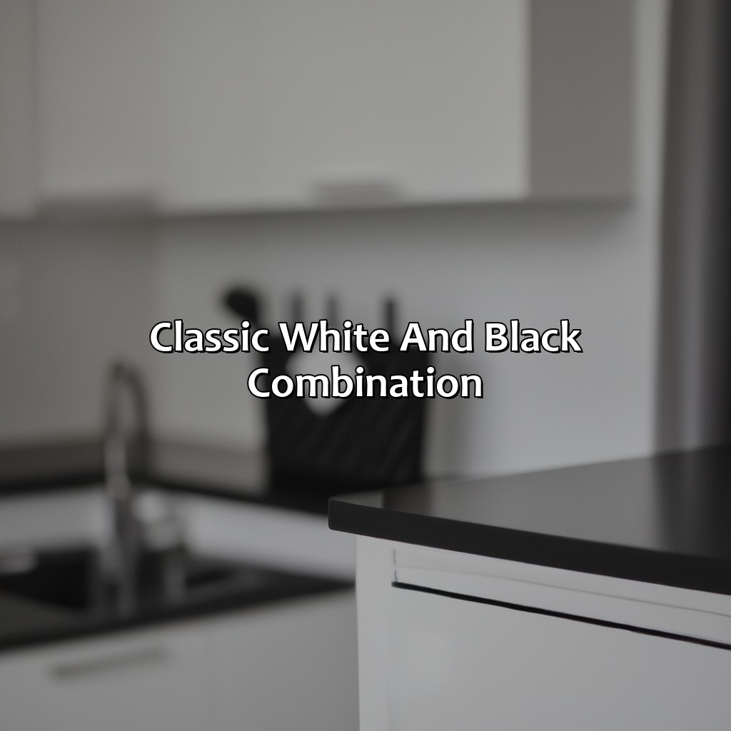Classic White And Black Combination  - What Color Backsplash With White Cabinets, 