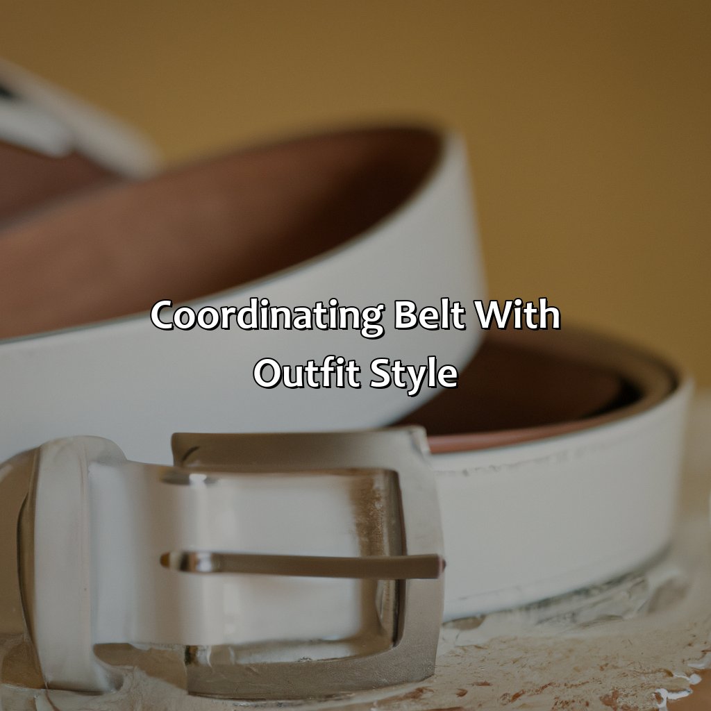 Coordinating Belt With Outfit Style  - What Color Belt With White Shoes, 