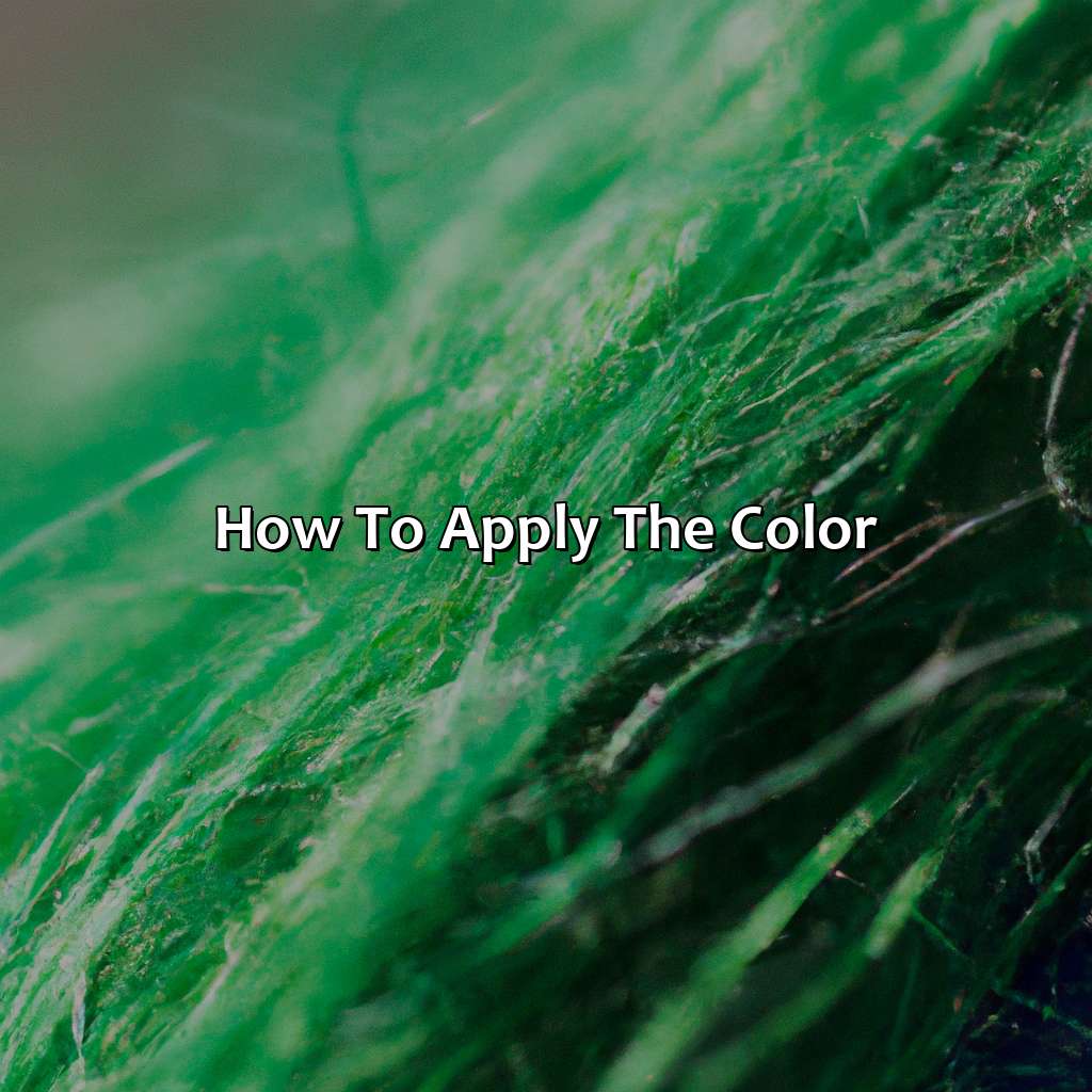 How To Apply The Color  - What Color Cancels Out Green Tones In Hair, 