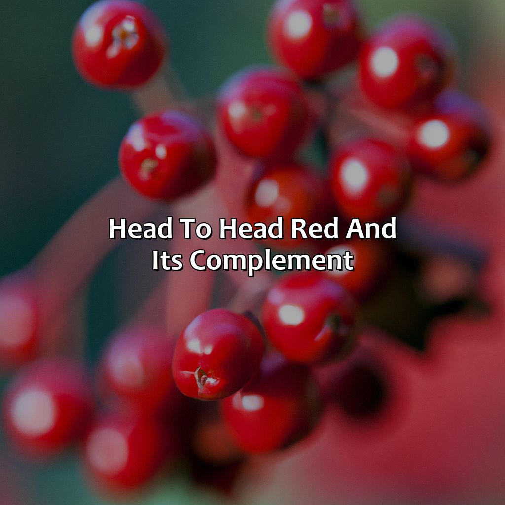Head To Head: Red And Its Complement  - What Color Cancels Out Red, 