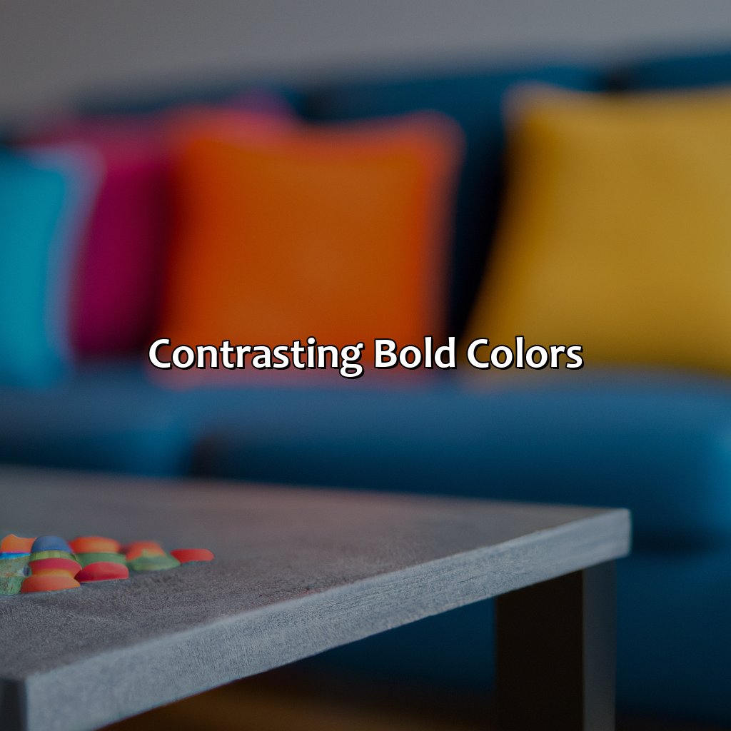 Contrasting Bold Colors  - What Color Coffee Table With Grey Couch, 