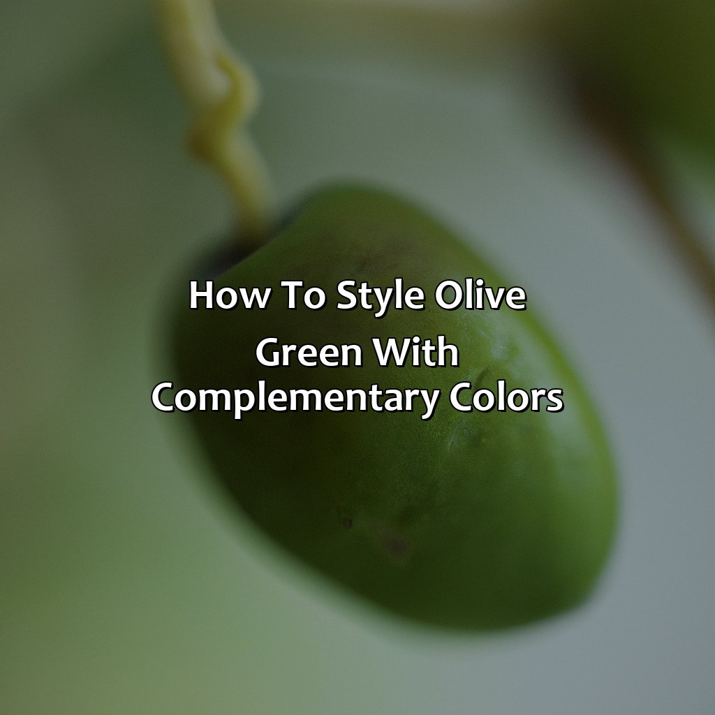 How To Style Olive Green With Complementary Colors  - What Color Compliments Olive Green, 