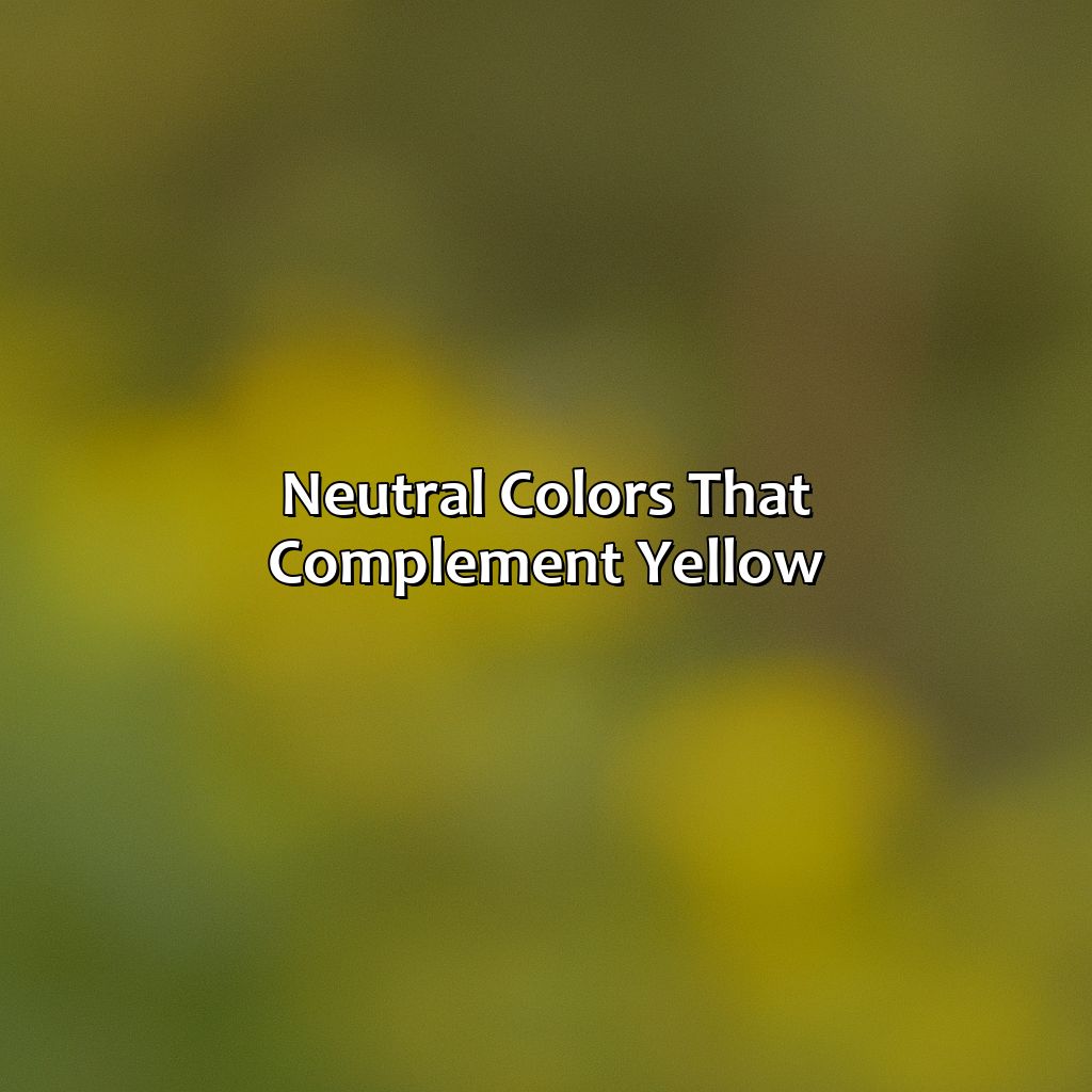Neutral Colors That Complement Yellow  - What Color Compliments Yellow, 