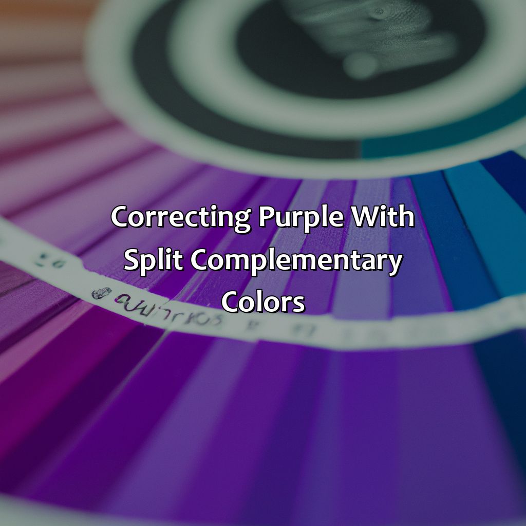 Correcting Purple With Split Complementary Colors  - What Color Corrects Purple, 