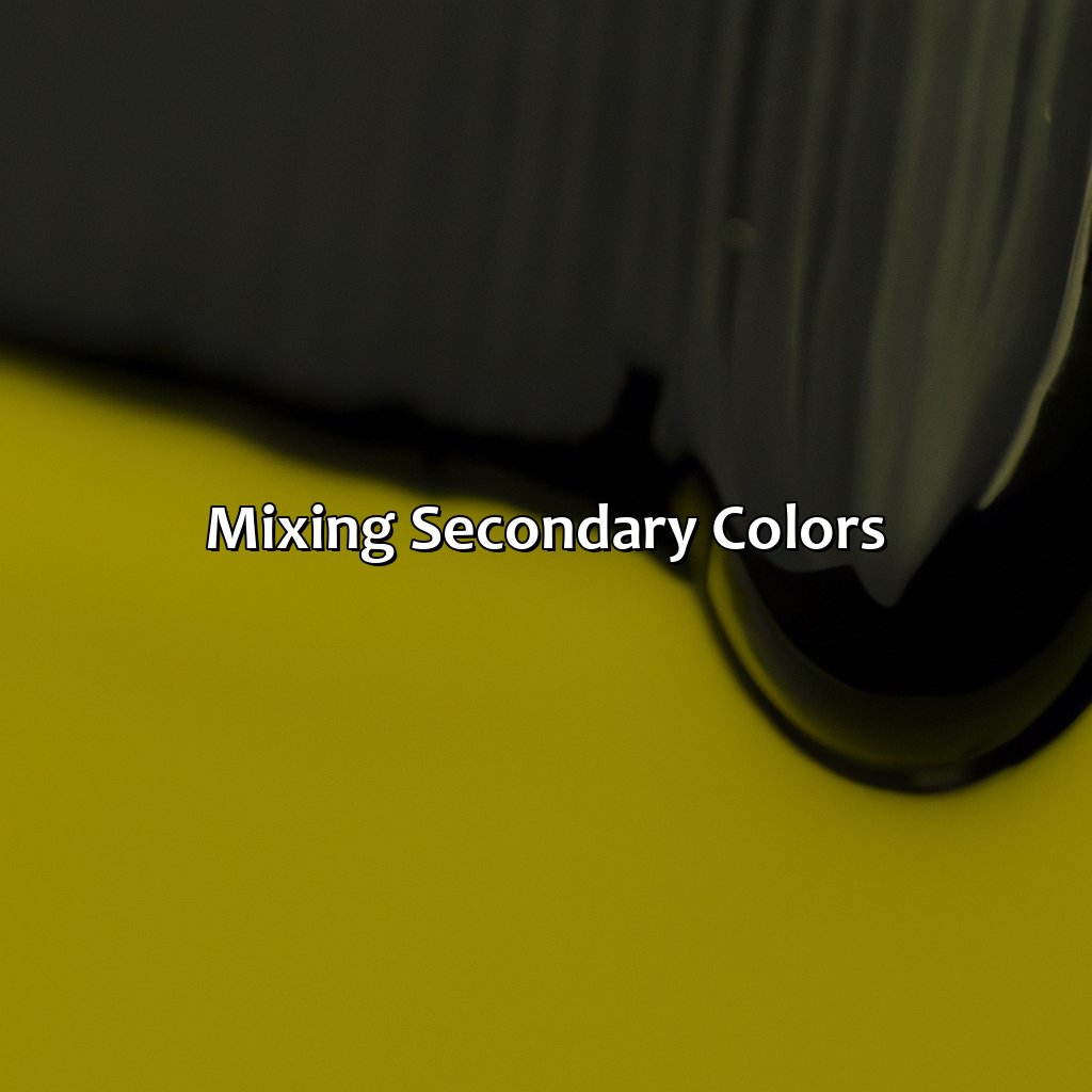 Mixing Secondary Colors  - What Color Does Black And Yellow Make, 