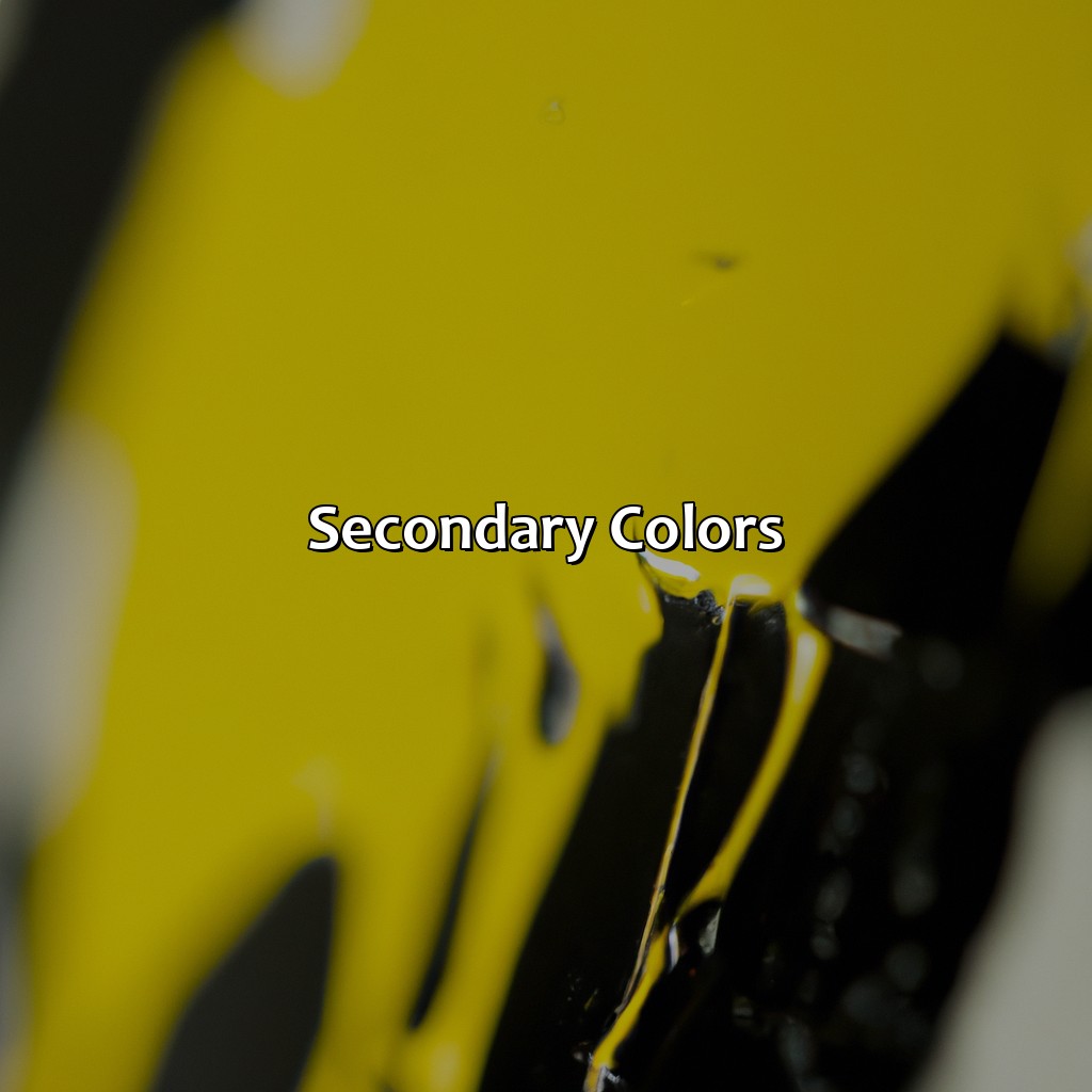 Secondary Colors  - What Color Does Black And Yellow Make, 