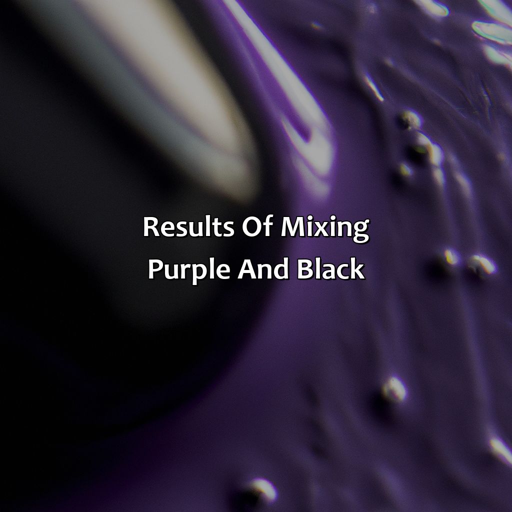Results Of Mixing Purple And Black  - What Color Does Purple And Black Make, 