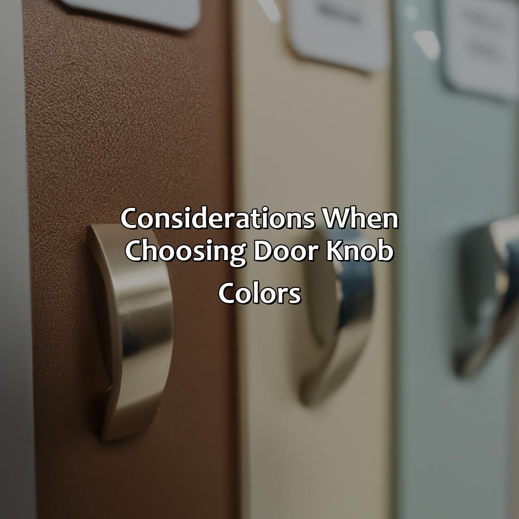 Considerations When Choosing Door Knob Colors  - What Color Door Knobs Are In Style 2022, 