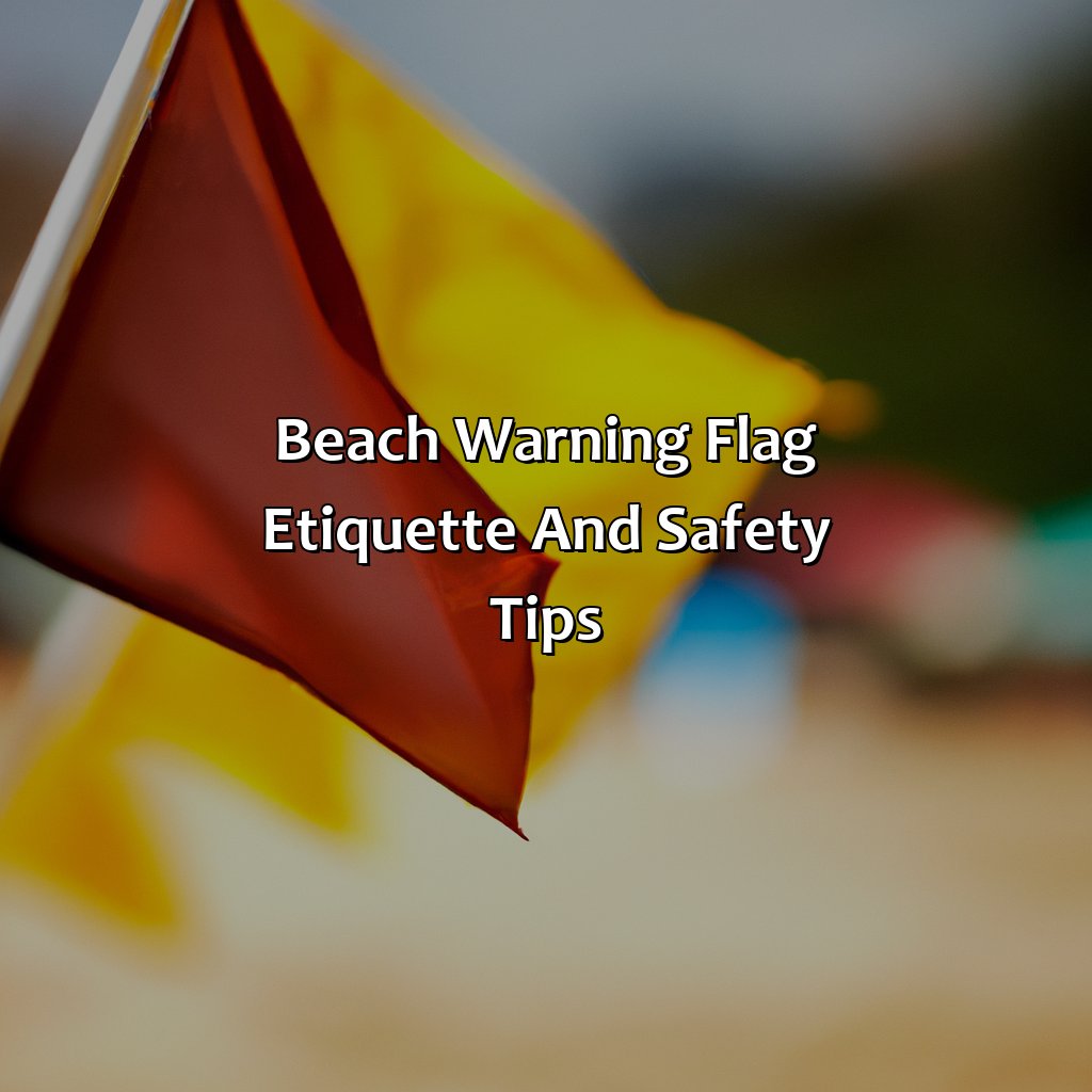 Beach Warning Flag Etiquette And Safety Tips  - What Color Flag Is At The Beach Today, 
