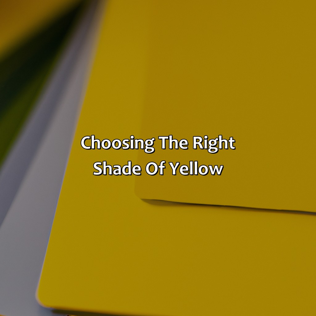 Choosing The Right Shade Of Yellow  - What Color Goes Best With Yellow, 