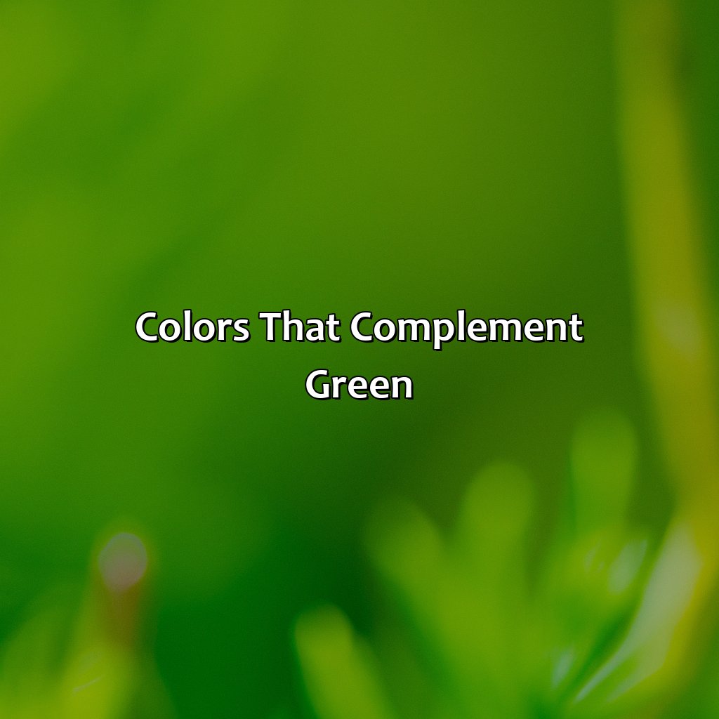 Colors That Complement Green  - What Color Goes Good With Green, 