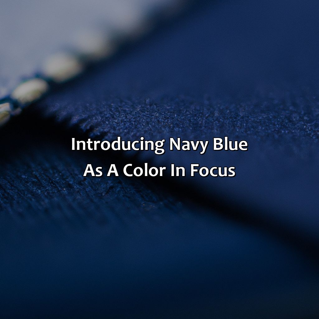 Introducing Navy Blue As A Color In Focus  - What Color Goes Well With Navy Blue, 