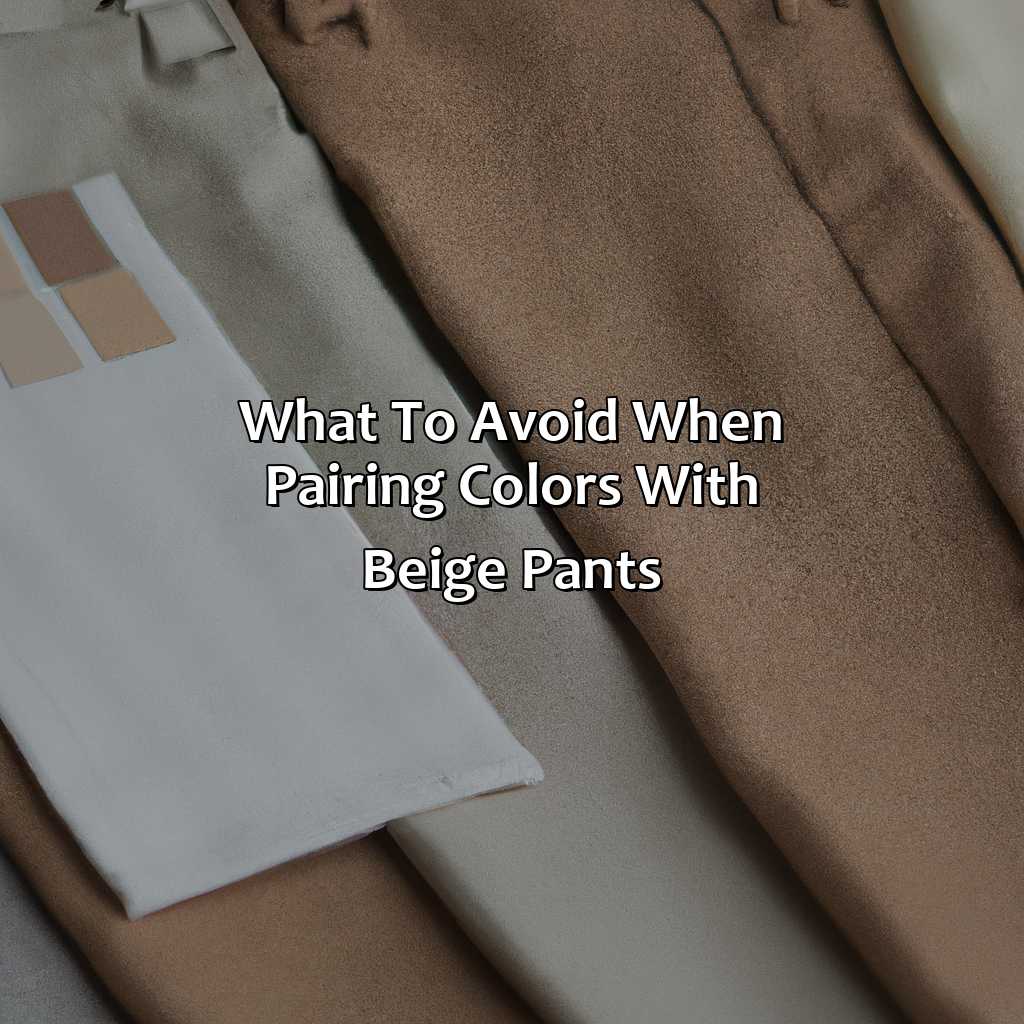 What To Avoid When Pairing Colors With Beige Pants  - What Color Goes With Beige Pants, 