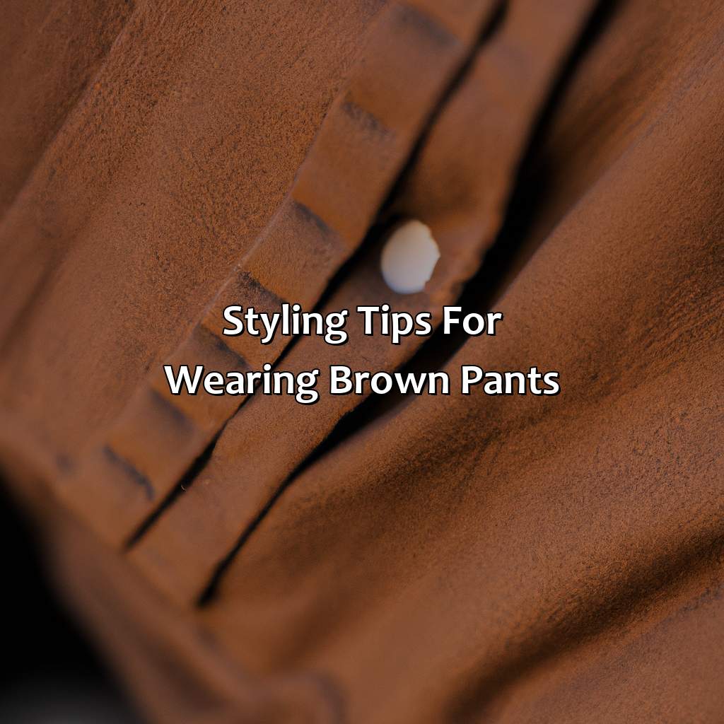 Styling Tips For Wearing Brown Pants  - What Color Goes With Brown Pants, 