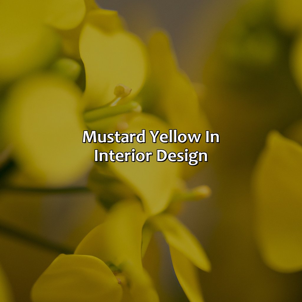 Mustard Yellow In Interior Design  - What Color Goes With Mustard Yellow, 
