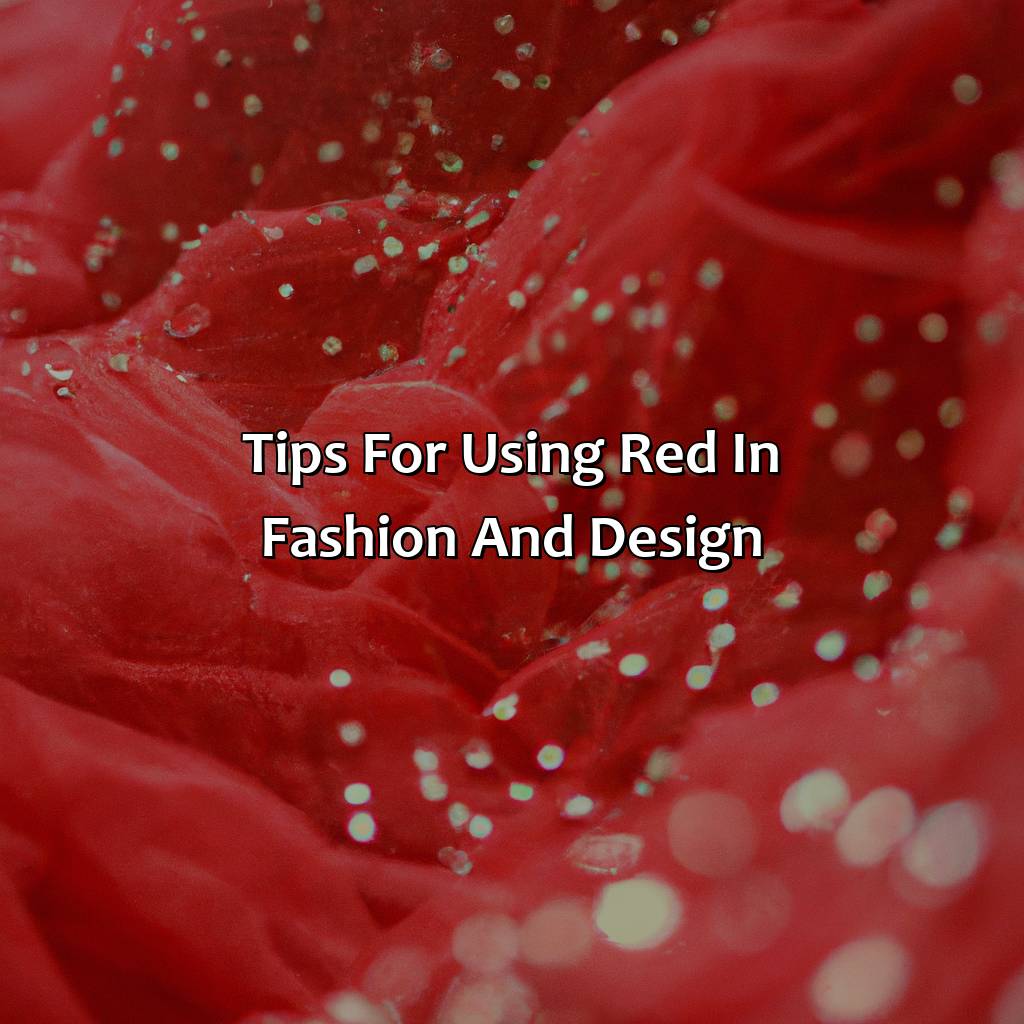 Tips For Using Red In Fashion And Design  - What Color Goes With Red, 