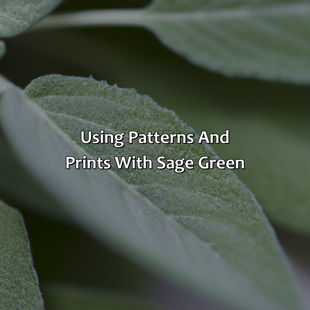 Using Patterns And Prints With Sage Green  - What Color Goes With Sage Green, 
