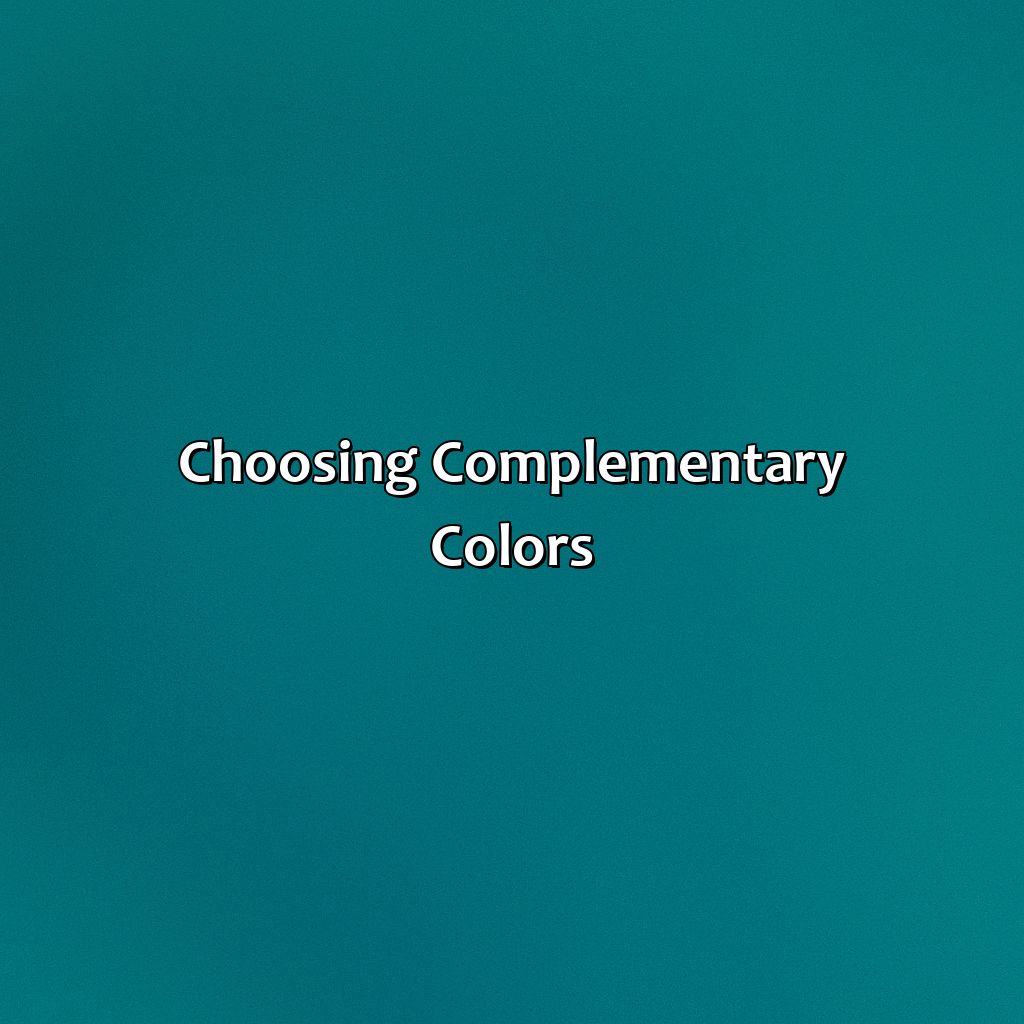 Choosing Complementary Colors  - What Color Goes With Turquoise Blue, 