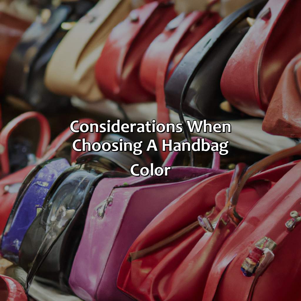 Considerations When Choosing A Handbag Color  - What Color Handbag Goes With Everything, 