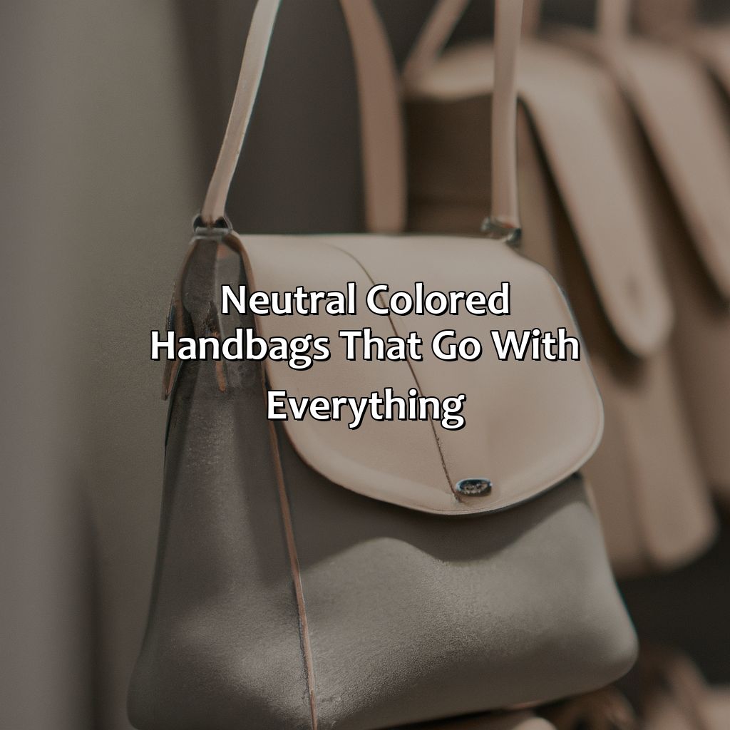 Neutral Colored Handbags That Go With Everything  - What Color Handbag Goes With Everything, 