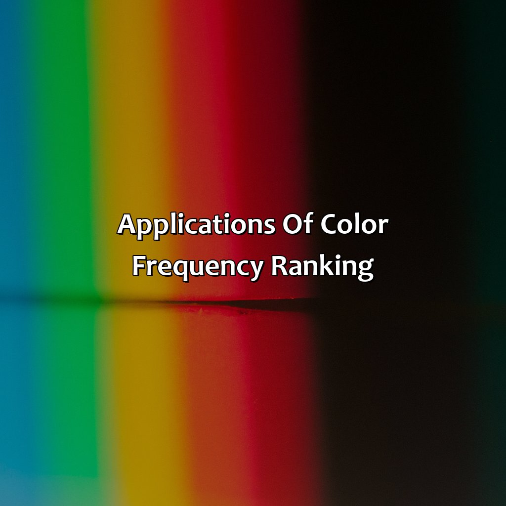 Applications Of Color Frequency Ranking  - What Color Has The Lowest Frequency, 