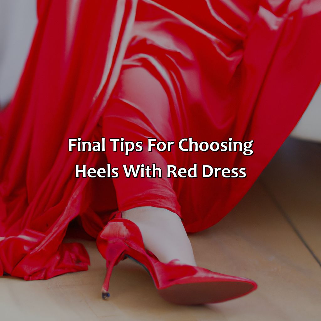 Final Tips For Choosing Heels With Red Dress  - What Color Heels With Red Dress, 