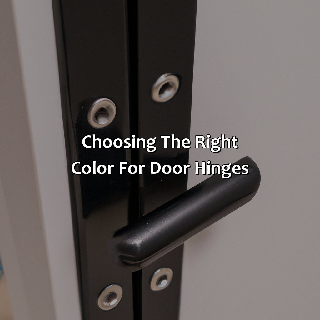 Choosing The Right Color For Door Hinges  - What Color Hinges With Black Door Knobs, 