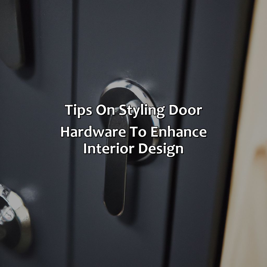 Tips On Styling Door Hardware To Enhance Interior Design  - What Color Hinges With Black Door Knobs, 