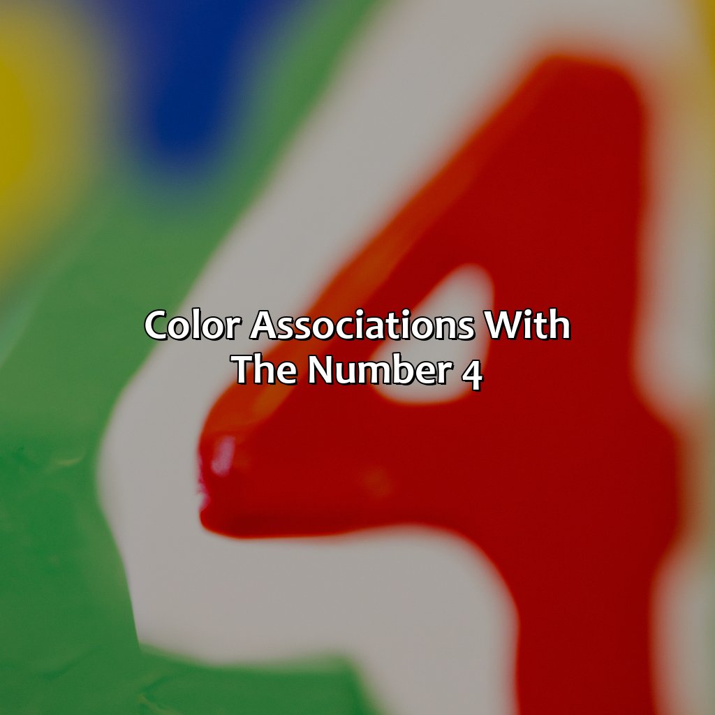Color Associations With The Number 4  - What Color Is 4, 